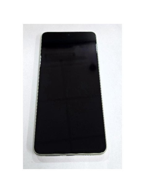 Pantalla para Xiaomi Redmi Note 13 Pro 5G Xiaomi Poco X6 5G mas tactil negro marco verde 56000300N1600 Service Pack