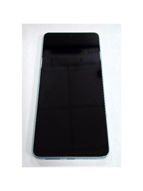 Pantalla para Xiaomi Redmi Note 13 Pro 5G Xiaomi Poco X6 5G mas tactil negro marco azul 5600010N1600 Service Pack