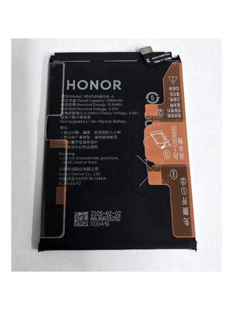 Bateria HB476594EGW-A 5100mAh para Honor 400 Lite 0235ANSX Service Pack