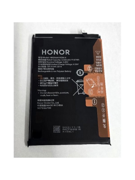 Bateria HB5066A1EGW-A 5230mAh para Honor X7A 2402AACF Service Pack