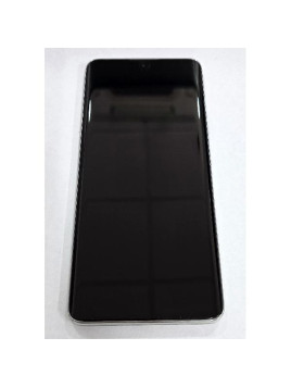 Pantalla para Xiaomi Poco X7 5G 24095PCADG mas tactil negro con marco plata 5600030O16P00 Service Pack