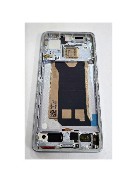 Pantalla para Xiaomi Poco F7 Pro 5G mas tactil negro con marco azul 56002100O1100 Service Pack