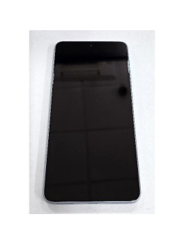 Pantalla para Xiaomi Poco F7 Pro 5G mas tactil negro con marco azul 56002100O1100 Service Pack