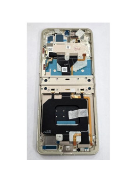 Pantalla para Motorola Razr 50 XT2453 Razr 2024 mas tactil negro con marco crema 5D68C24807 Service Pack