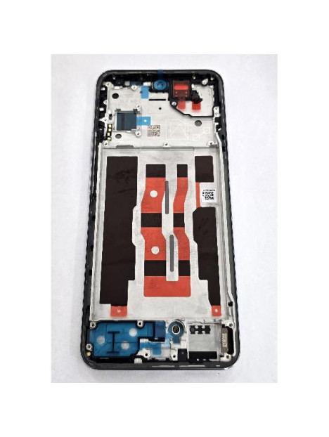 Pantalla para Oppo Reno 12 5G CPH2625 mas tactil negro con marco plata 621029000232 Service Pack