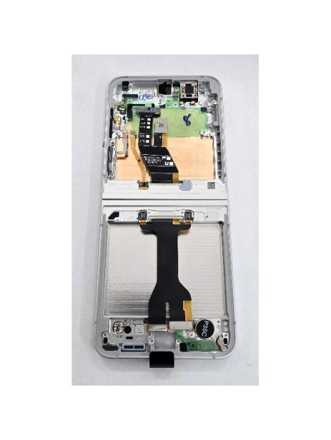Pantalla para Samsung Galaxy Z Flip 7 FE SM-F761 mas tactil negro con marco blanco GH82-37734B Service Pack