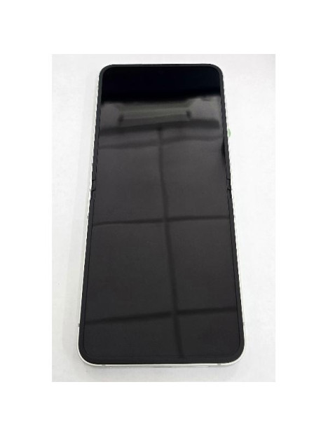 Pantalla para Samsung Galaxy Z Flip 7 FE SM-F761 mas tactil negro con marco blanco GH82-37734B Service Pack