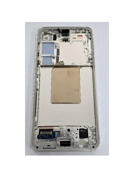 Pantalla para Samsung Galaxy S24 5G SM-S921 mas tactil negro con marco amarillo GH82-33287D Service Pack