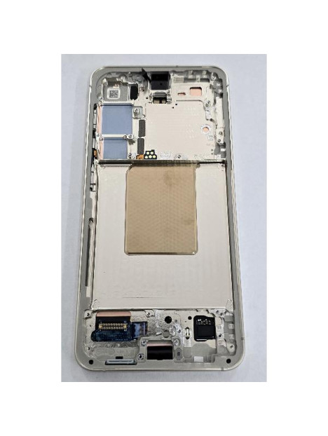 Pantalla para Samsung Galaxy S24 5G SM-S921 mas tactil negro con marco amarillo GH82-33287D Service Pack