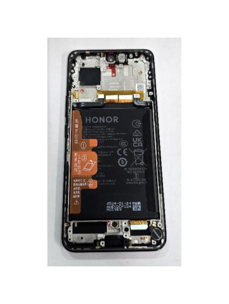 Pantalla para Honor 90 REA-AN00 mas tactil negro con marco negro y bateria 0235AGDN Service Pack