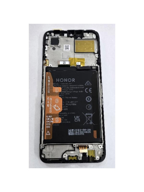 Pantalla para Honor X6 VNE-LX1 mas tactil negro con marco negro y bateria 0235ADJX Service Pack