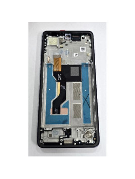Pantalla para Motorola Moto G86 5G Moto G86 Power 5G mas tactil negro con marco azul oscuro calidad premium