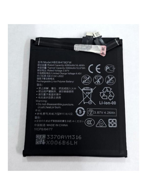 Bateria HB536479EFW 4360mAh para Huawei Nova 9 Huawei Nova 9 Pro Honor 50 Honor 50 Pro P50 Pro calidad premium