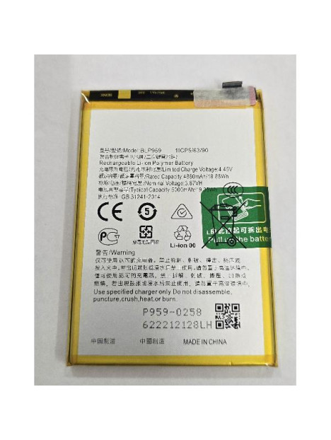 Bateria BLP959 5000mAh para Oppo Reno 10 Oppo Reno 10 5G calidad premium