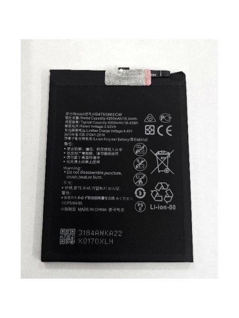 Bateria HB476586ECW 4300mAh para Honor X10 5G Honor Play 4 5G calidad premium