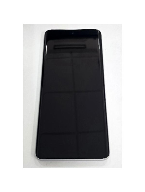Pantalla para Xiaomi Poco M8 5G 2025 mas tactil negro con marco plata 5600070P17P00 Service Pack