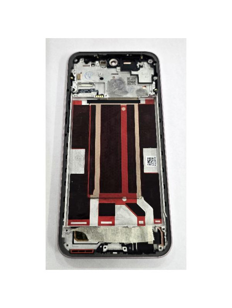 Pantalla para Oppo Reno 14 F 5G CPH2743 mas tactil negro con marco rosa calidad premium