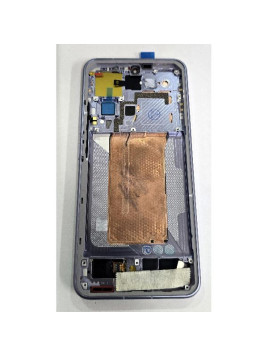 Pantalla para Xiaomi 15 5G mas tactil negro con marco morado calidad premium