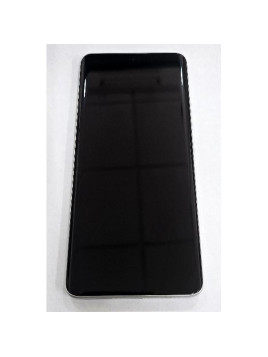 Pantalla para Xiaomi Redmi Note 13 Pro Plus 5G mas tactil negro con marco blanco 560001N16U00 Service Pack