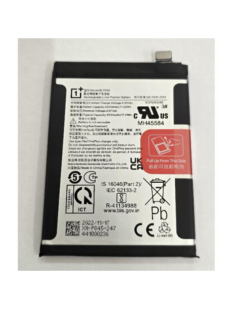 Bateria BLP845 4500mAh para Oneplus Nord CE 5G 1031100042 Service Pack