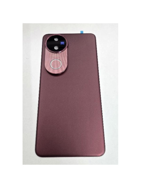 Tapa trasera o tapa bateria roja para Vivo V50 5G con cubierta de camara