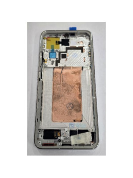 Pantalla para Xiaomi 15 5G mas tactil negro con marco blanco calidad premium