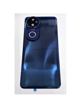 Tapa trasera o tapa bateria azul para Vivo V50 5G con cubierta de camara