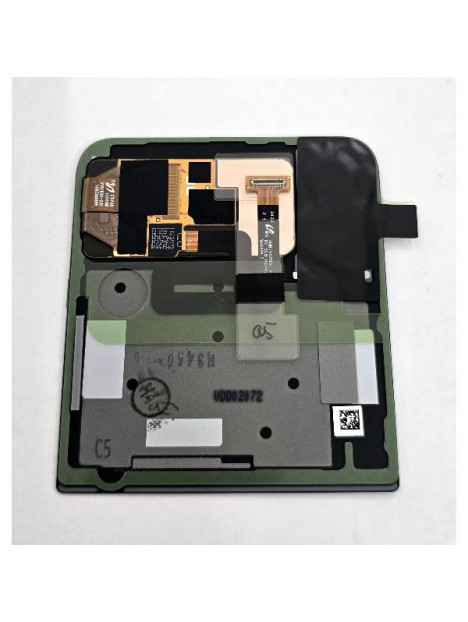 Tapa trasera superior pantalla para Samsung Galaxy Z Flip4 F721B negra GH97-27947A Service Pack