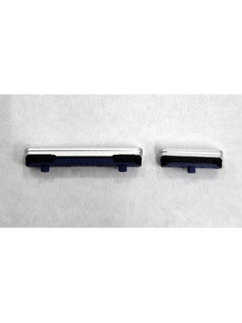 Set de 2 botones power y volumen plata para Samsung Galaxy S25 FE 5G S731 calidad premium