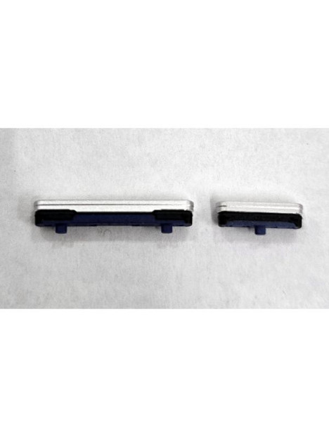 Set de 2 botones power y volumen plata para Samsung Galaxy S25 FE 5G S731 calidad premium