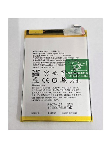Bateria BLP907 4500mAh para OPPO Reno7 4G Reno7 Lite 5G Reno7 Z 5G OnePlus Nord N20 5G calidad premium
