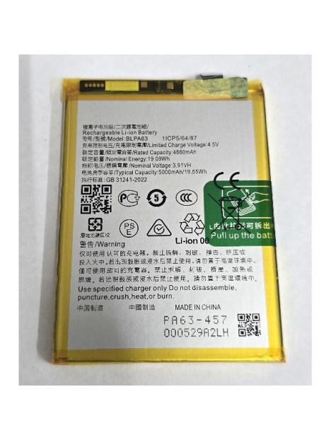 Bateria BLPA63 5000mAh para OPPO Reno12 Pro 5G CPH2629 calidad premium