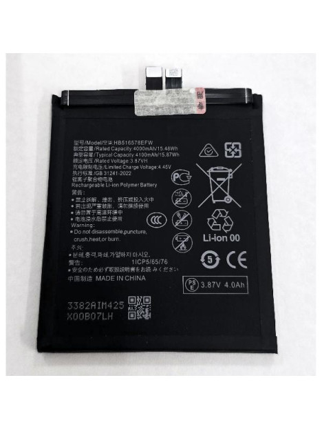 Batería HB516578EFW 4100mAh para Huawei P50 Huawei P50E ABR-AL00 ABR-AL60 calidad premium