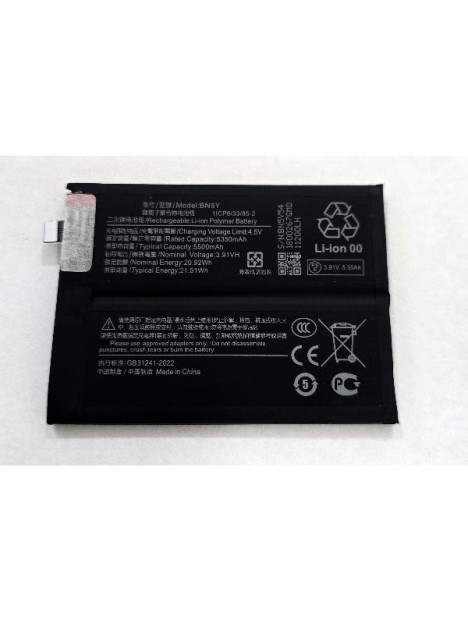 Batería BN5Y 5000mAh para Xiaomi Redmi Note 14 Pro 4G 24116RACCG 1330101000199B calidad premium