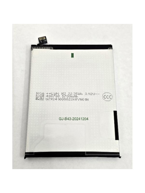 Bateria BLPB53 5800mAh para Oppo Reno13 Pro 5G CPH2697 PKK110 621035000203 Service Pack