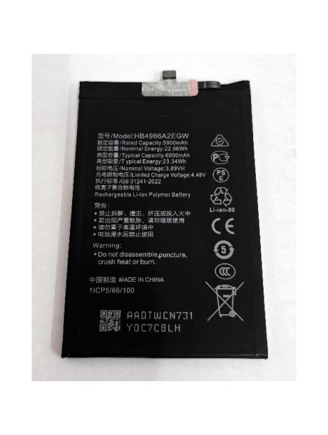 Bateria HB4966A2EGW 6000mAh para Honor X7b CLK-LX1 CLK-LX2 CLK-LX3 calidad premium