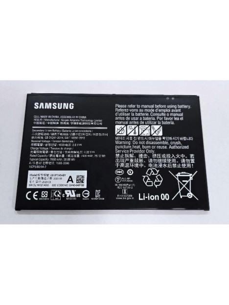 Bateria EB-BT545ABY 7600mAh para Samsung Galaxy Tab Active 4 Pro T630 GH43-04978B Service Pack