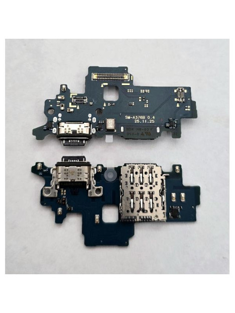 Flex puerto de carga mas lector sim y microfono para Samsung Galaxy A37 5G SM-A376B calidad premium