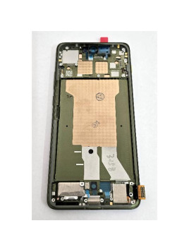Pantalla para Motorola Edge 70 5G mas tactil negro con marco verde oscuro calidad premium
