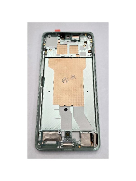 Pantalla para Motorola Edge 70 5G mas tactil negro con marco verde claro calidad premium