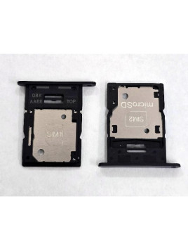 Soporte o bandeja sim negra para Samsung Galaxy A15 4G A155F A15 5G A156B GH98-48940E Service Pack