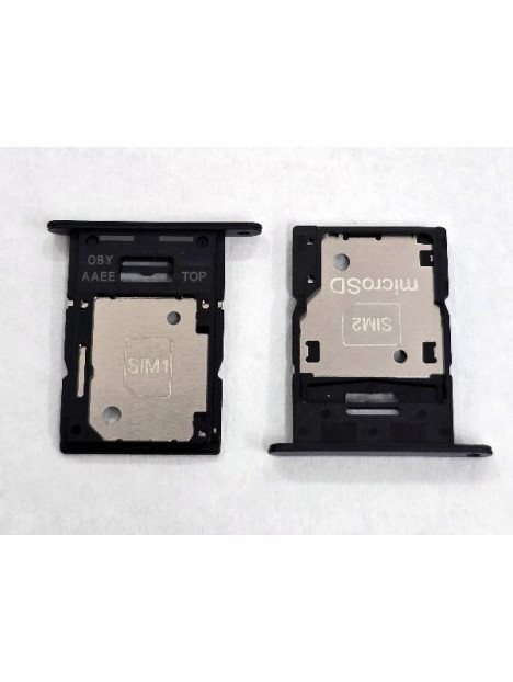 Soporte o bandeja sim negra para Samsung Galaxy A15 4G A155F A15 5G A156B GH98-48940E Service Pack
