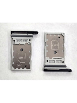 Soporte o bandeja sim negra para Samsung Galaxy S25 S931B GH98-49874E Service Pack