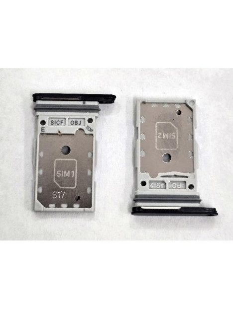 Soporte o bandeja sim negra para Samsung Galaxy S25 S931B GH98-49874E Service Pack