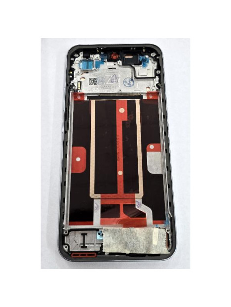 Pantalla para Oppo A6 Pro 5G mas tactil negro con marco azul calidad premium