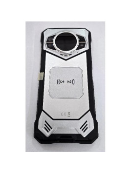 Tapa trasera o tapa bateria plata con pantalla secundaria para Doogee S200 5G