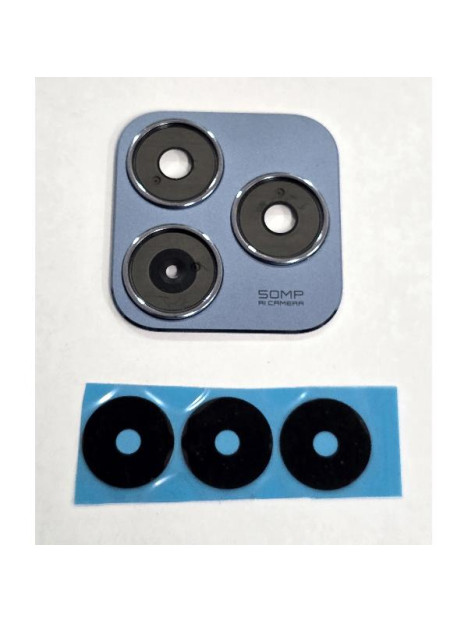Cristal de camara para Realme C63 4G con cubierta azul calidad premium