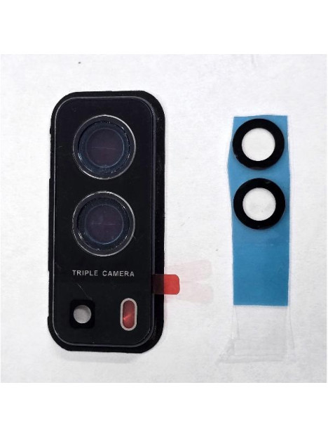 Cristal de camara para Vivo Y52 5G V2053 con cubierta negra calidad premium