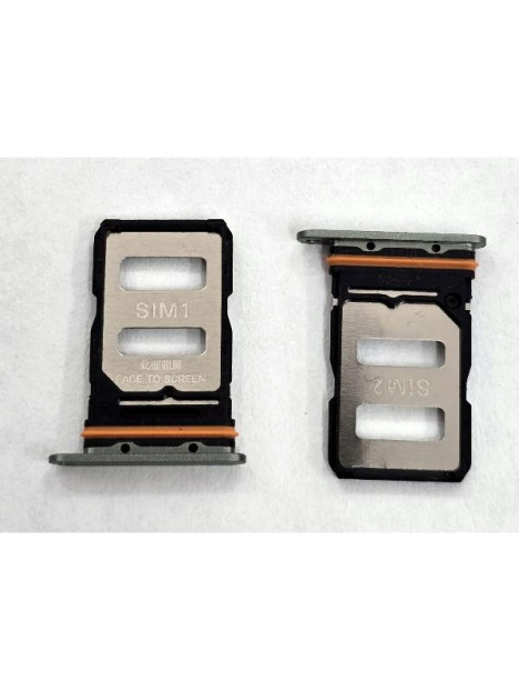 Soporte o bandeja sim verde Dual sim para Xiaomi 15T Pro calidad premium