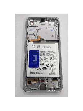 Pantalla para Samsung Galaxy S24 FE SM-S721B mas tactil negro marco plata GH82-35849B Service Pack